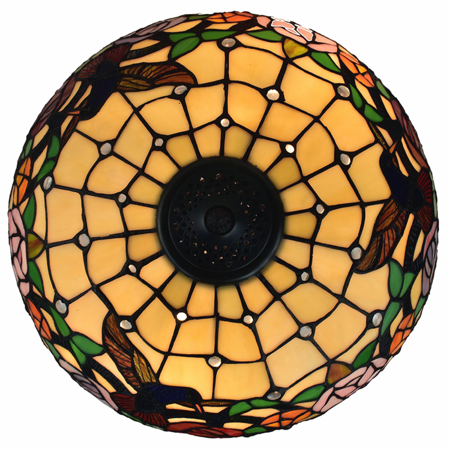 Cora Stained Glass Hummingbird Table Lamp