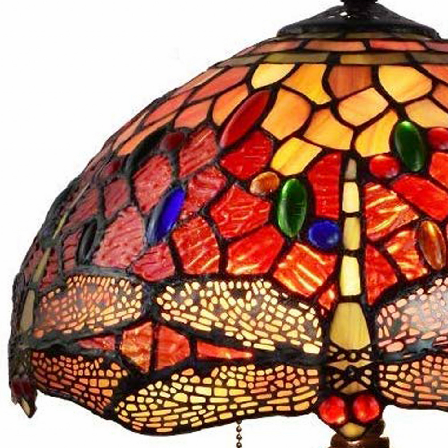 Norah Stained Glass Dragonfly Table Lamp