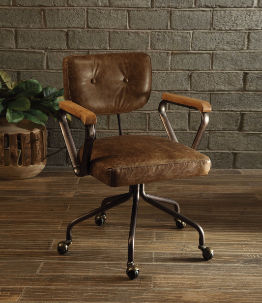 Brenton Vintage Whiskey Leather Office Chair