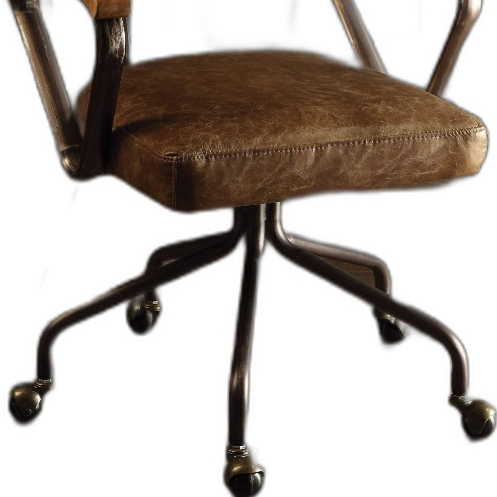 Brenton Vintage Whiskey Leather Office Chair