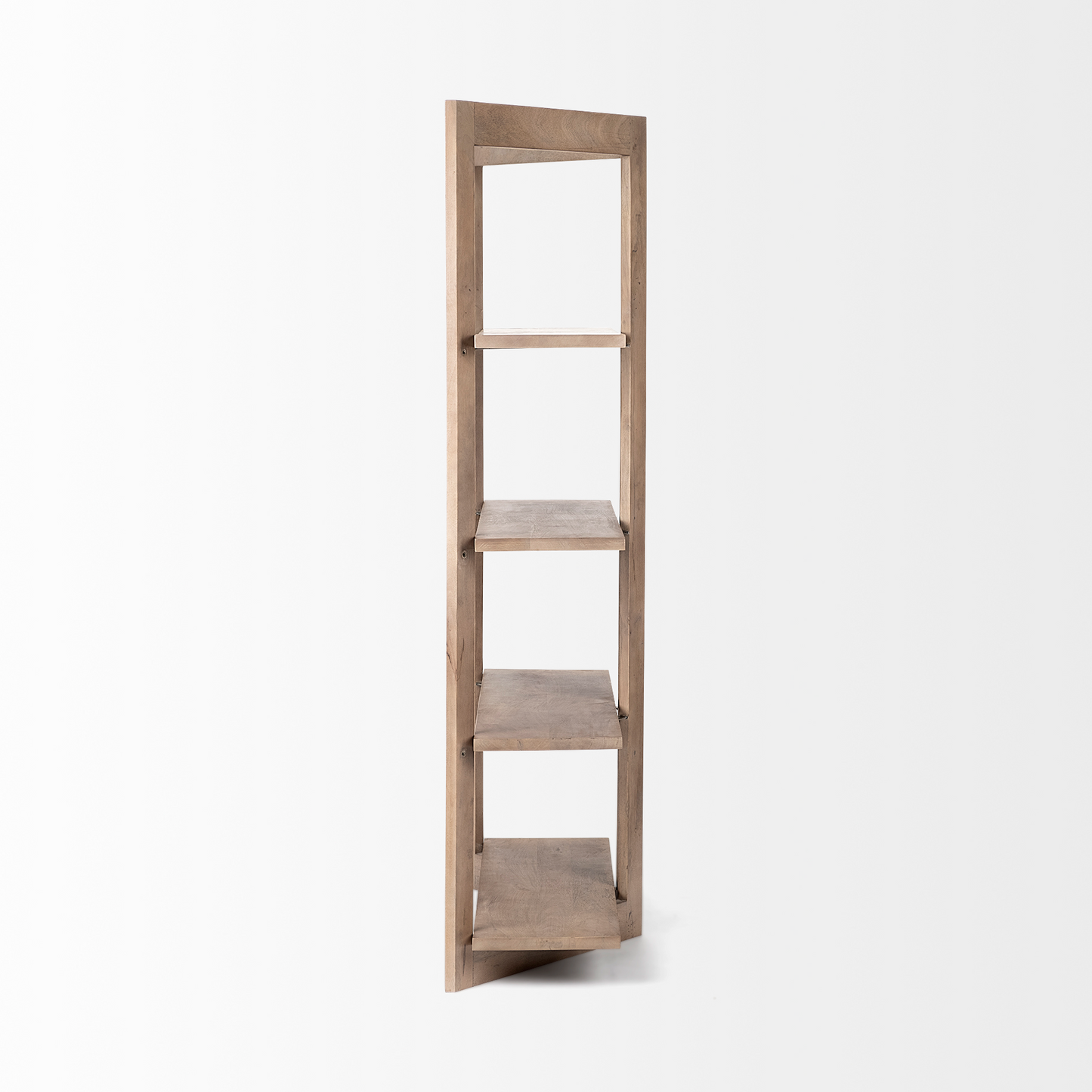 Kiana Light Brown Wood Shelving Unit With 4 Shelves