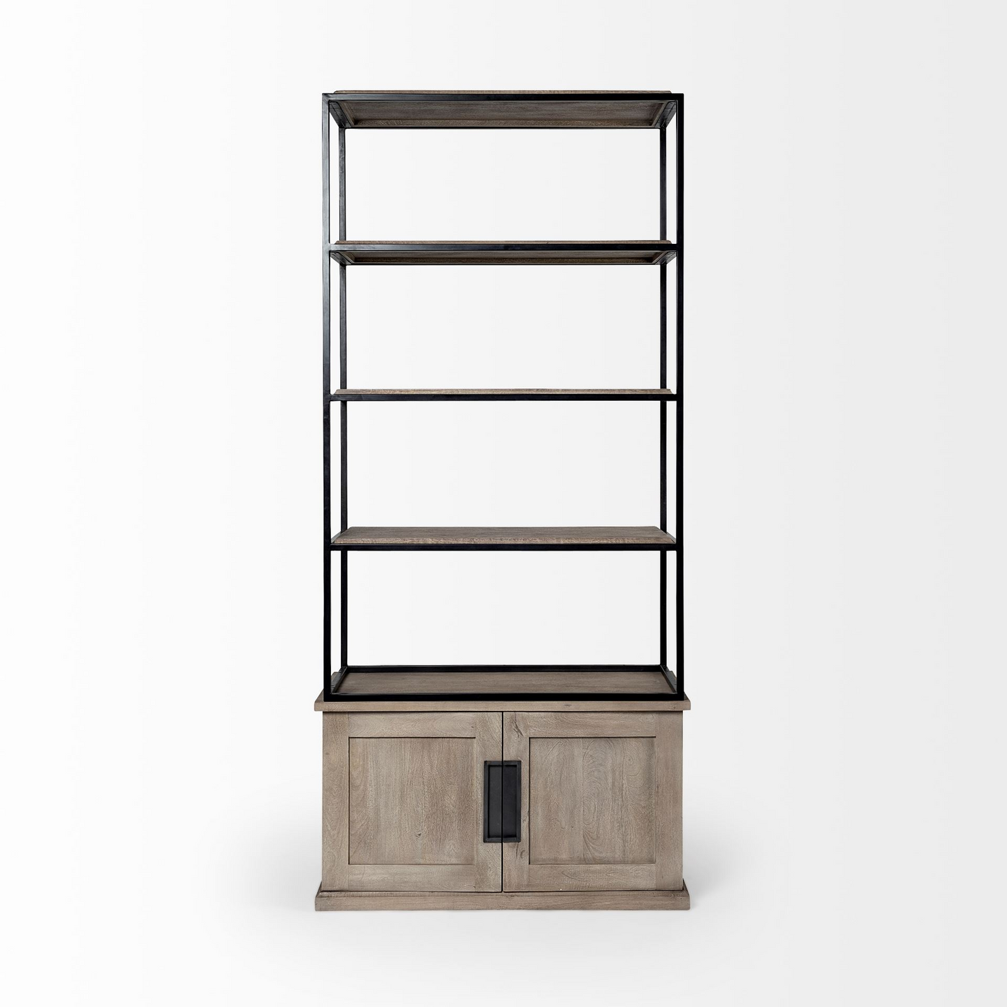 Margot Brown Wood And Iron Bookshelf