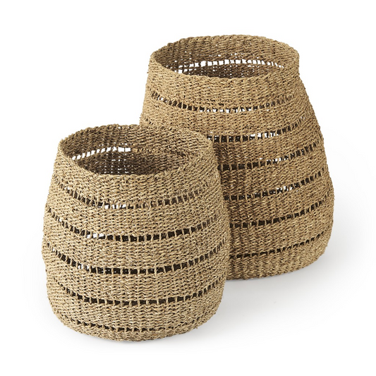 Calypso Set Of Two Woven Wicker Baskets