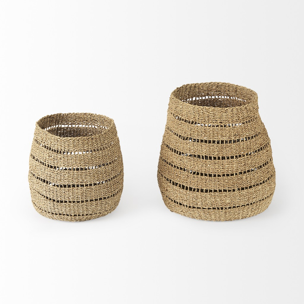 Calypso Set Of Two Woven Wicker Baskets