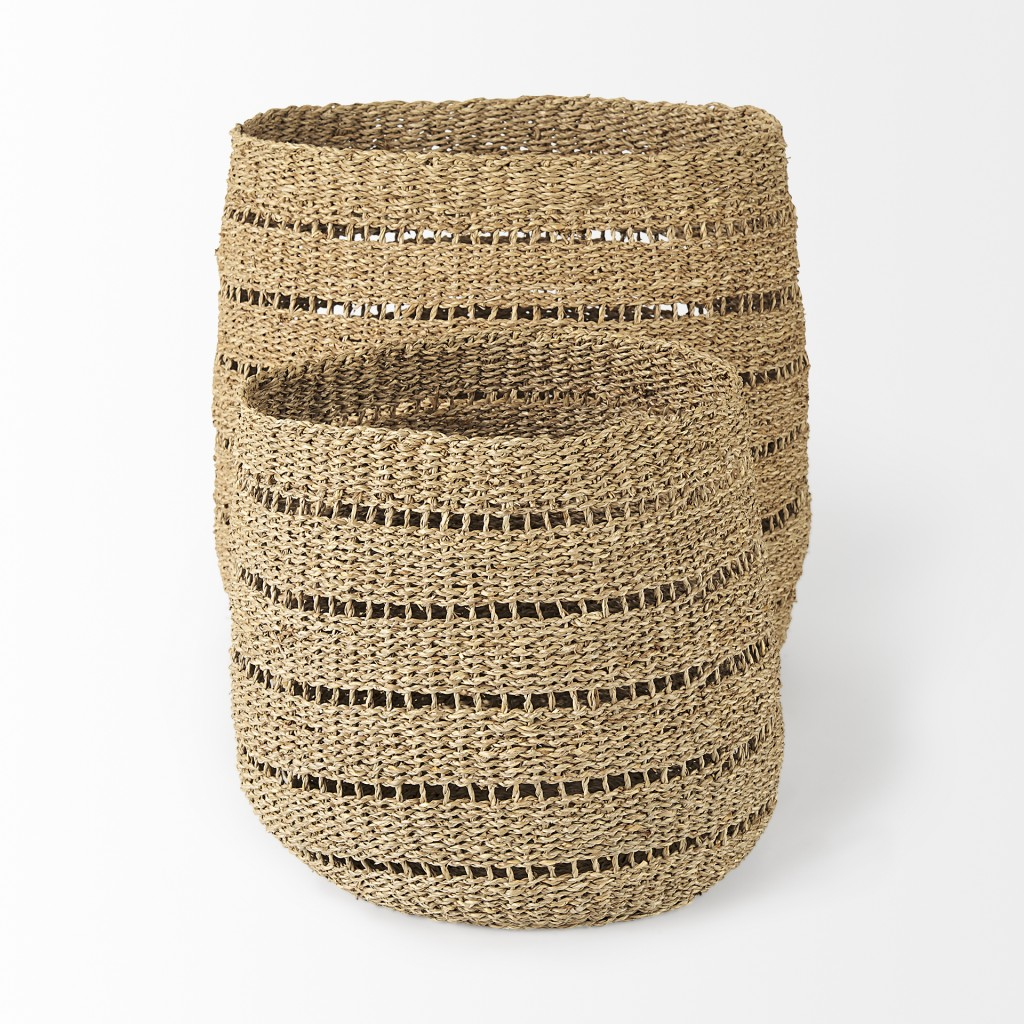 Calypso Set Of Two Woven Wicker Baskets