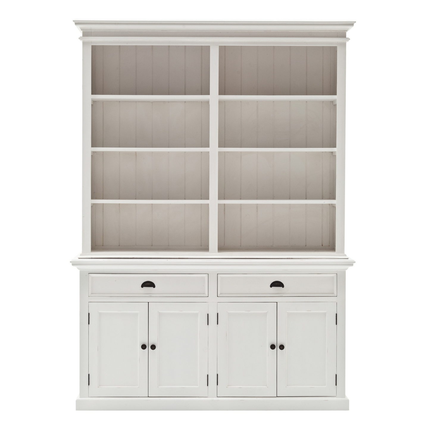 Keira Classic White Hutch Bookcase Unit