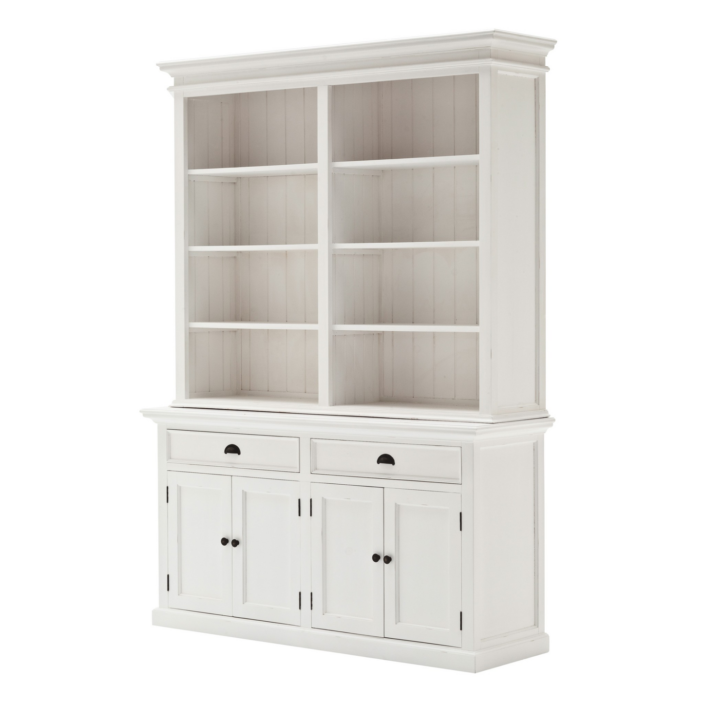 Keira Classic White Hutch Bookcase Unit