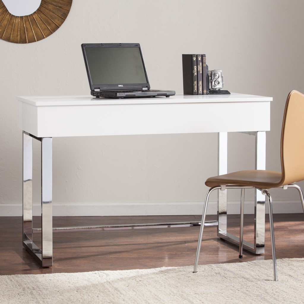 Leon White Adjustable Height Desk