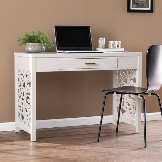 Trellis Lane Lattice Desk White