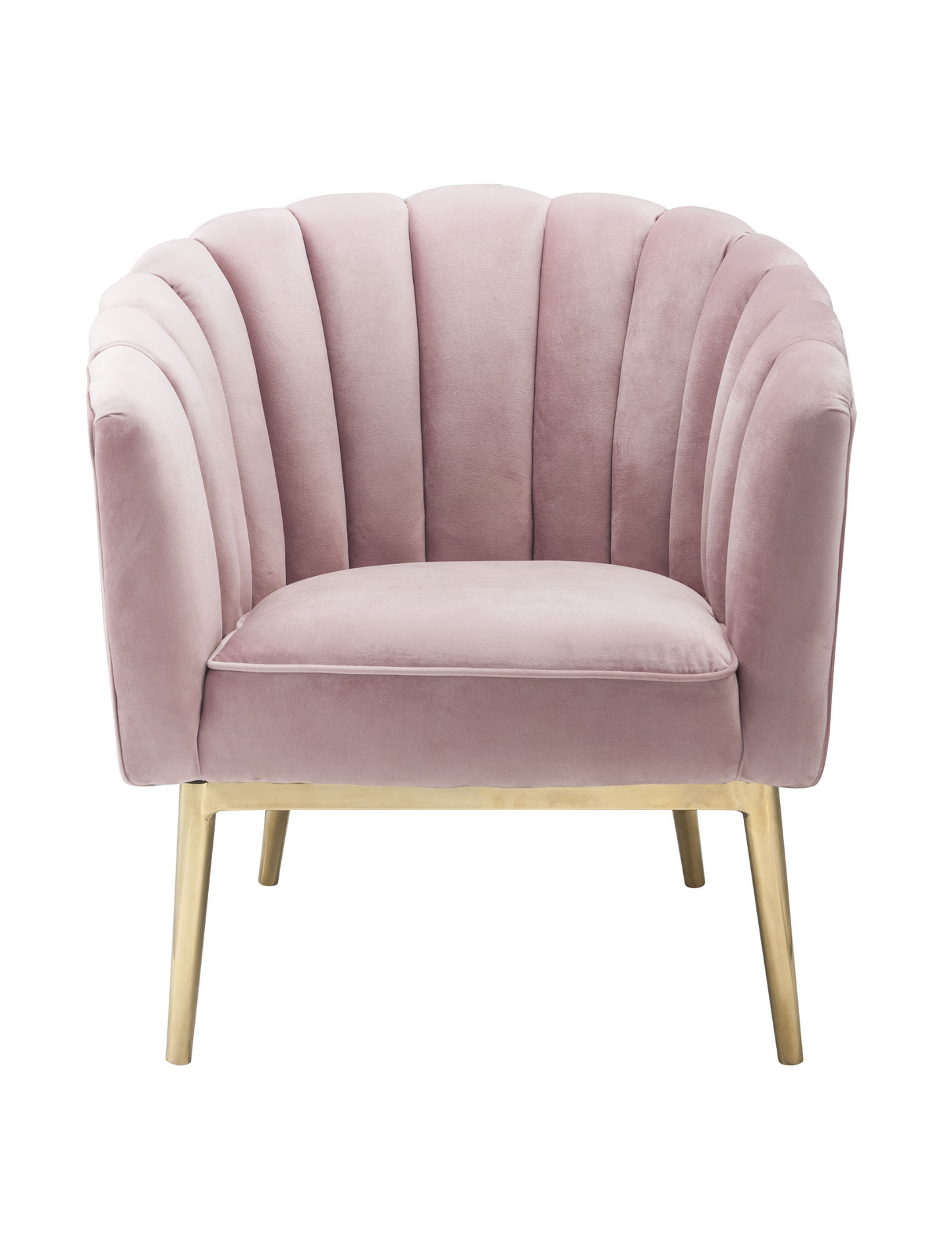 Addie Pink And Copper Velvet Tufted Barrel Chair