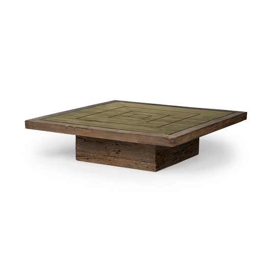 Harry Brown Square Distressed Coffee Table