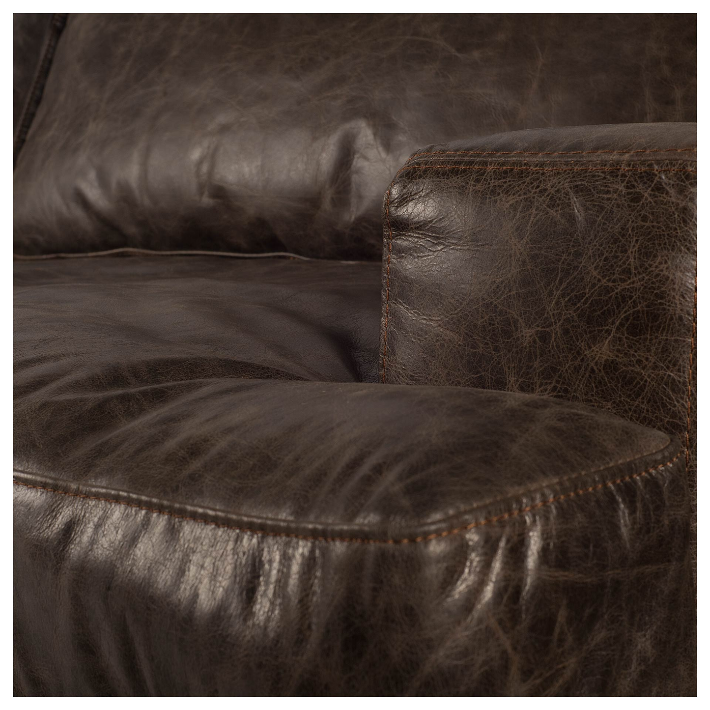 Gregory Black Faux Leather Club Chair