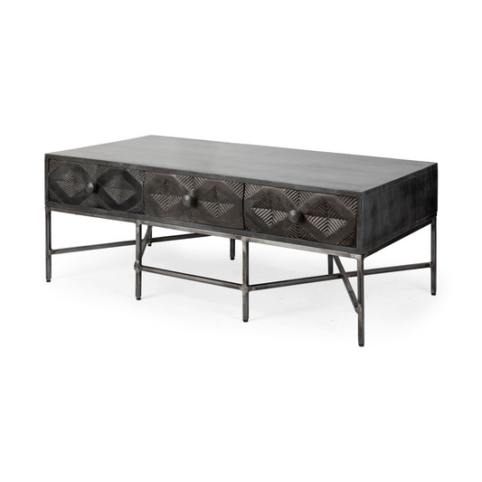 Sozan Rectangular Solid Wood Coffee Table