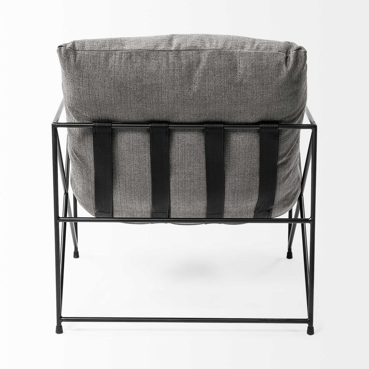 Remi Gray And Black Linen Arm Chair