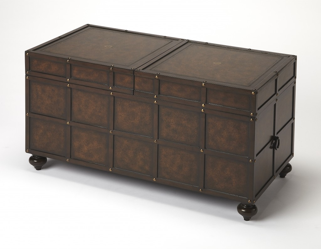 Caplin Leather Storage Coffee Table