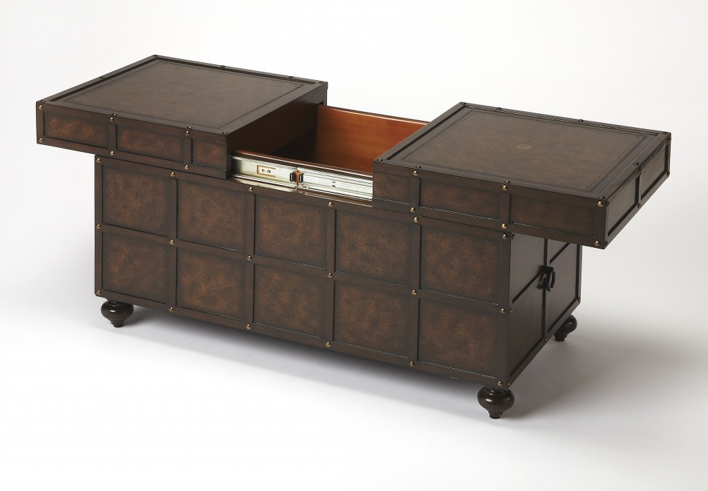 Caplin Leather Storage Coffee Table