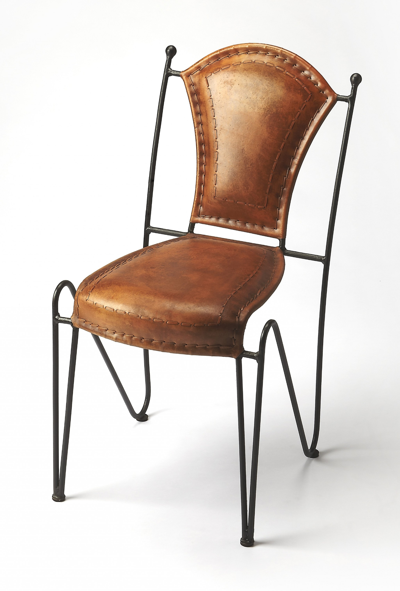 Finn Leather Side Chair