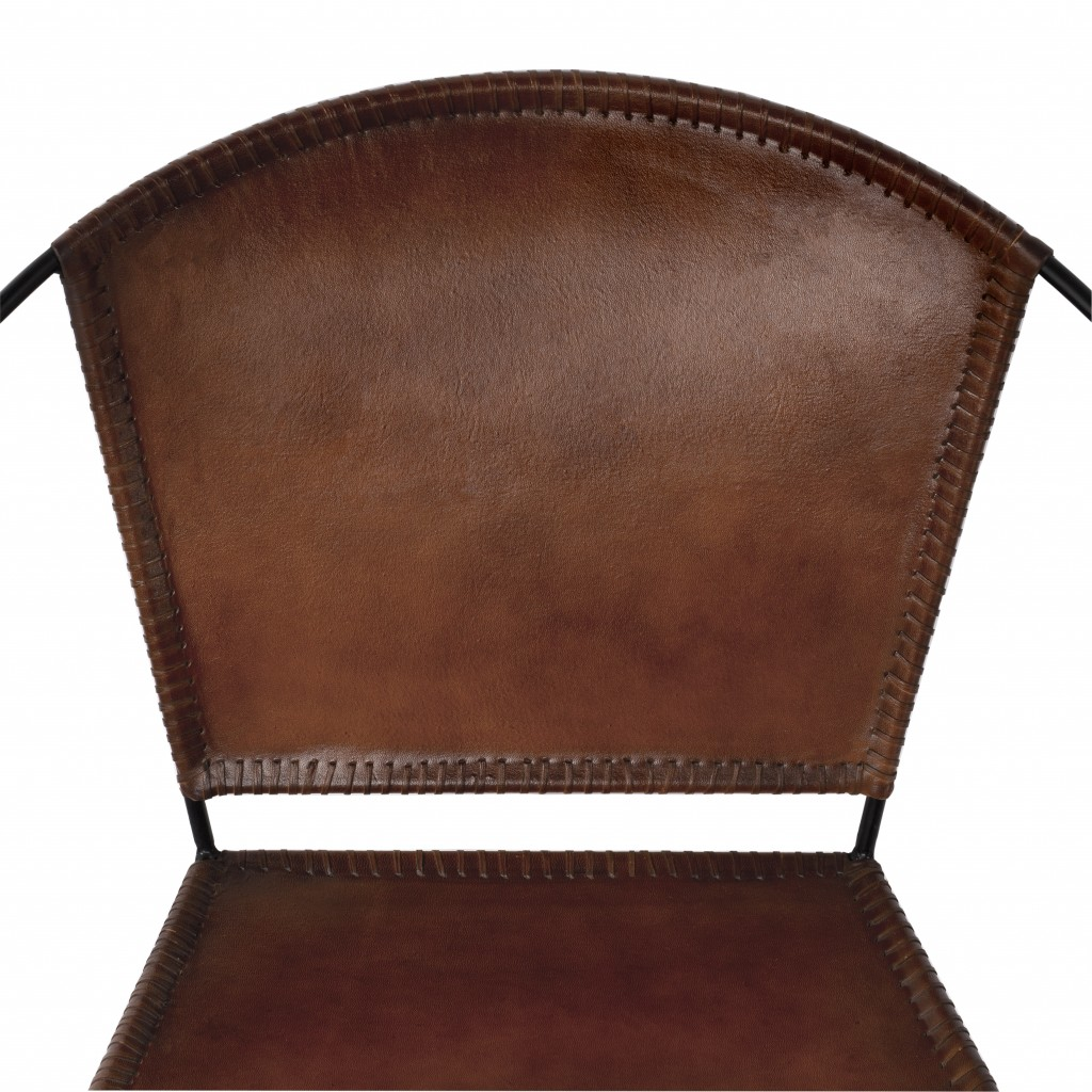 Simon Black Faux Leather Side Chair