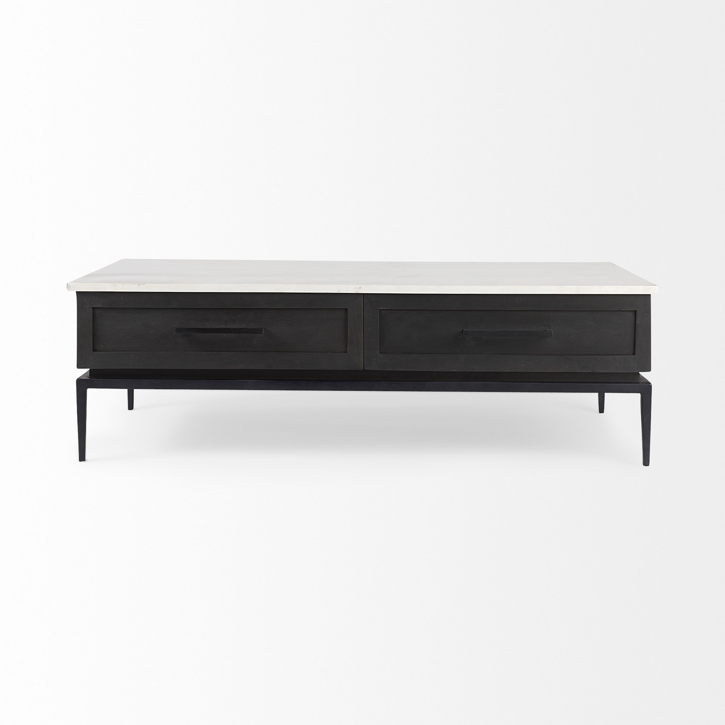 Zara Dark Brown Wood And Marble Coffee Table