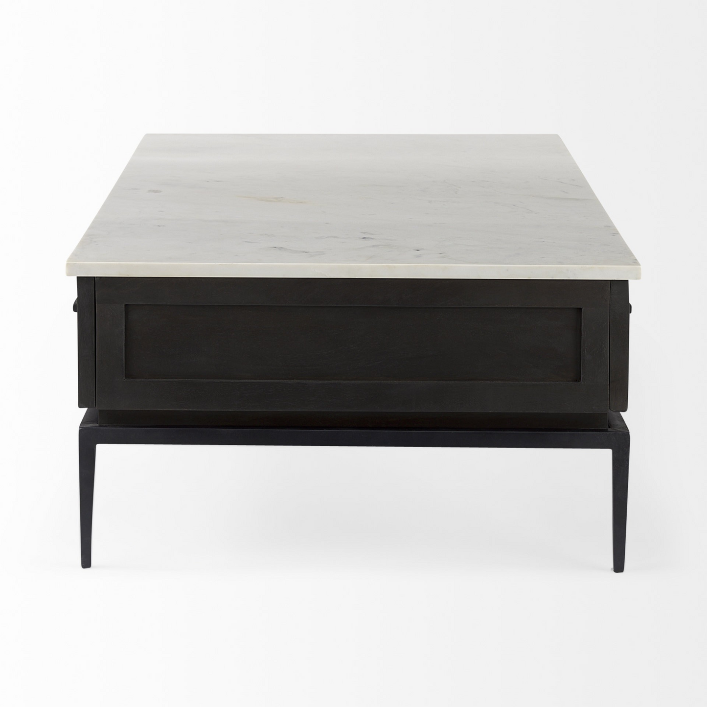 Zara Dark Brown Wood And Marble Coffee Table