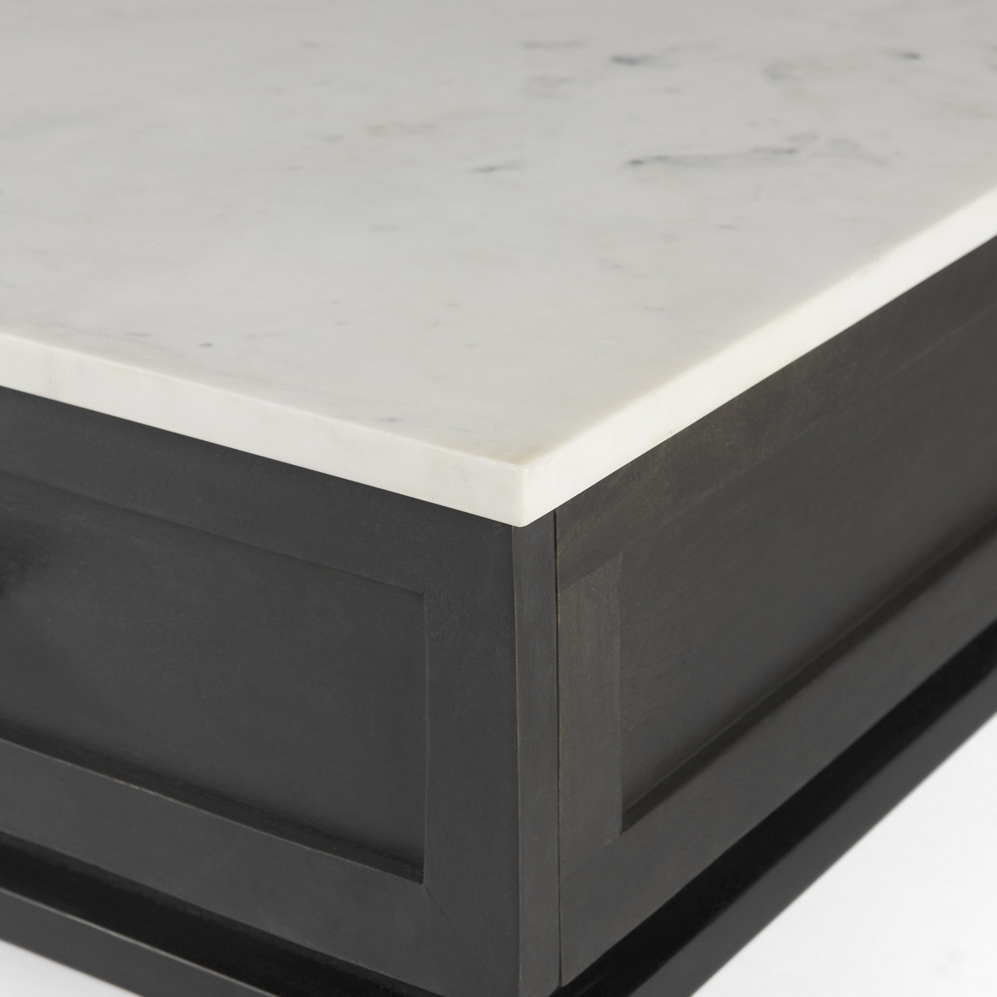 Zara Dark Brown Wood And Marble Coffee Table