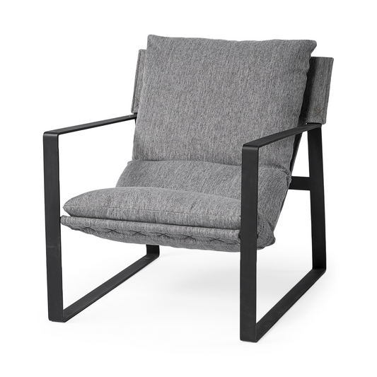 Cal Gray Metal Sling Chair