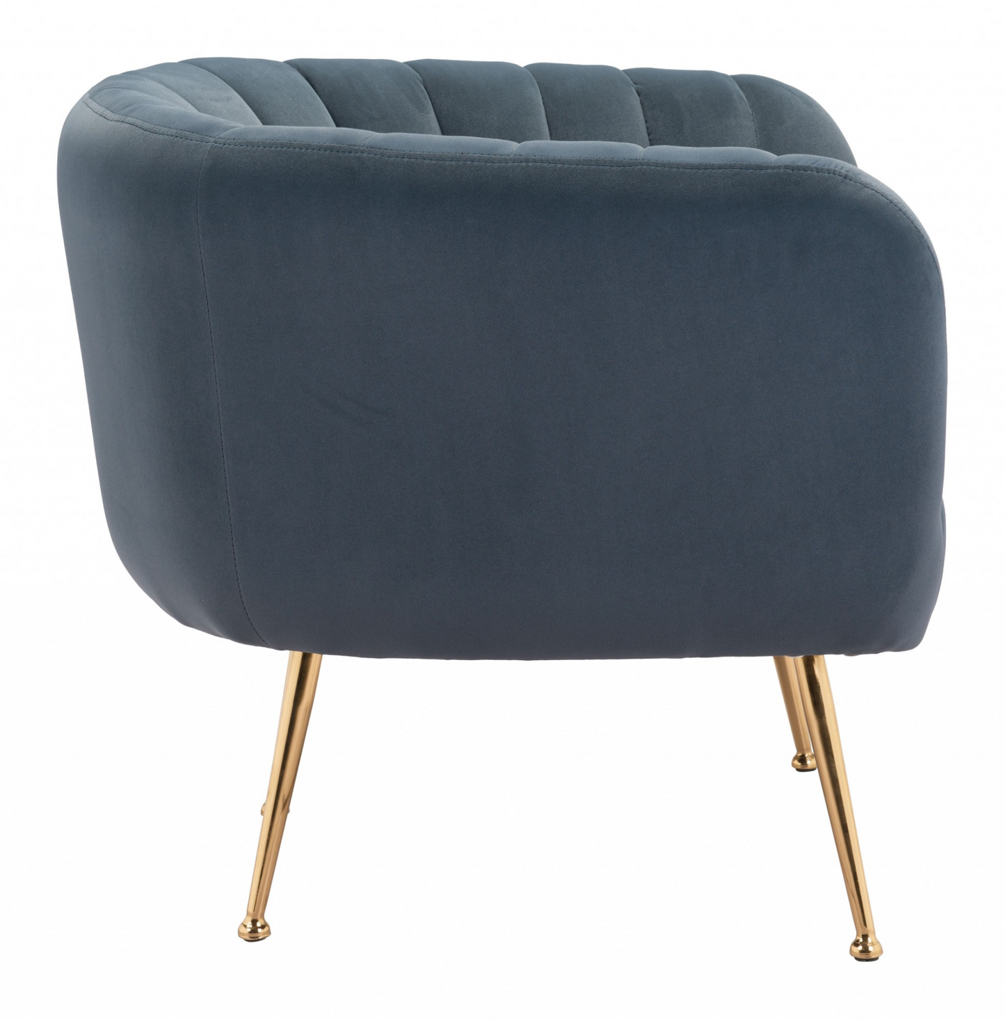 Erin Gray And Gold Velvet Tufted Club Chair