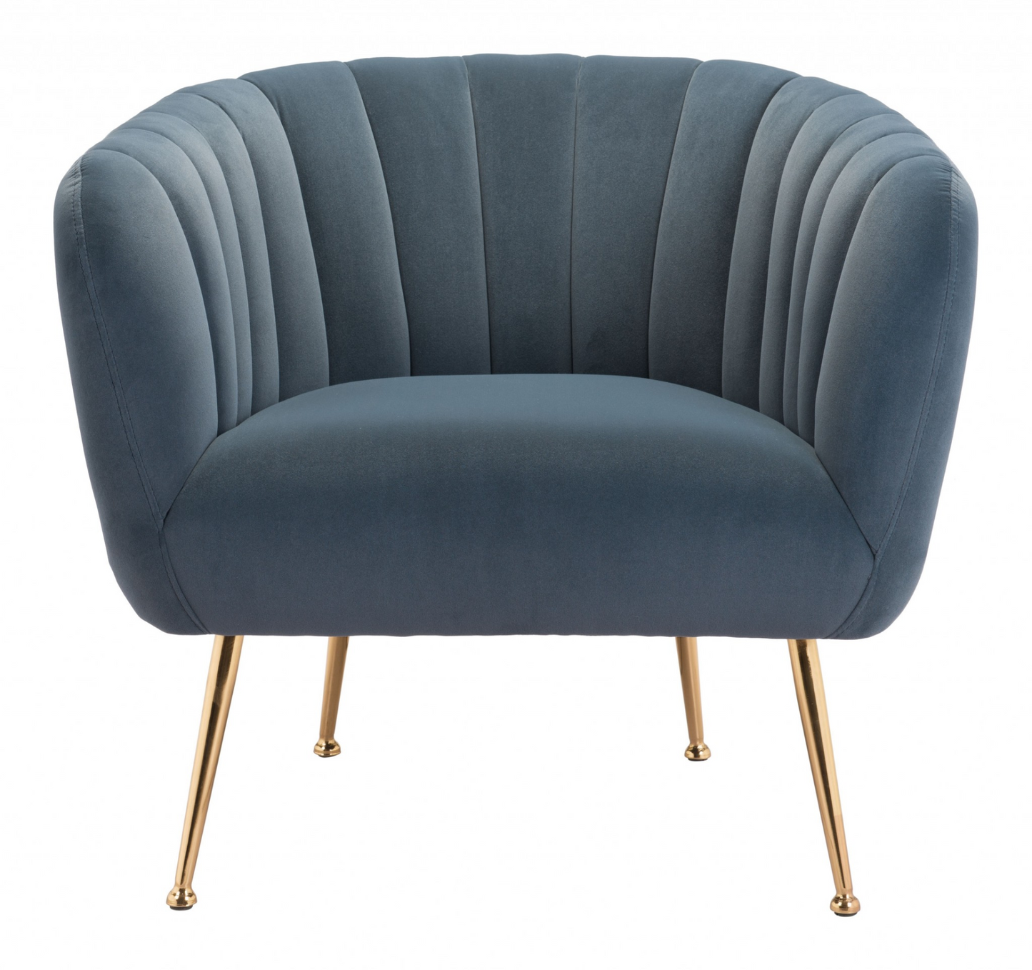 Erin Gray And Gold Velvet Tufted Club Chair