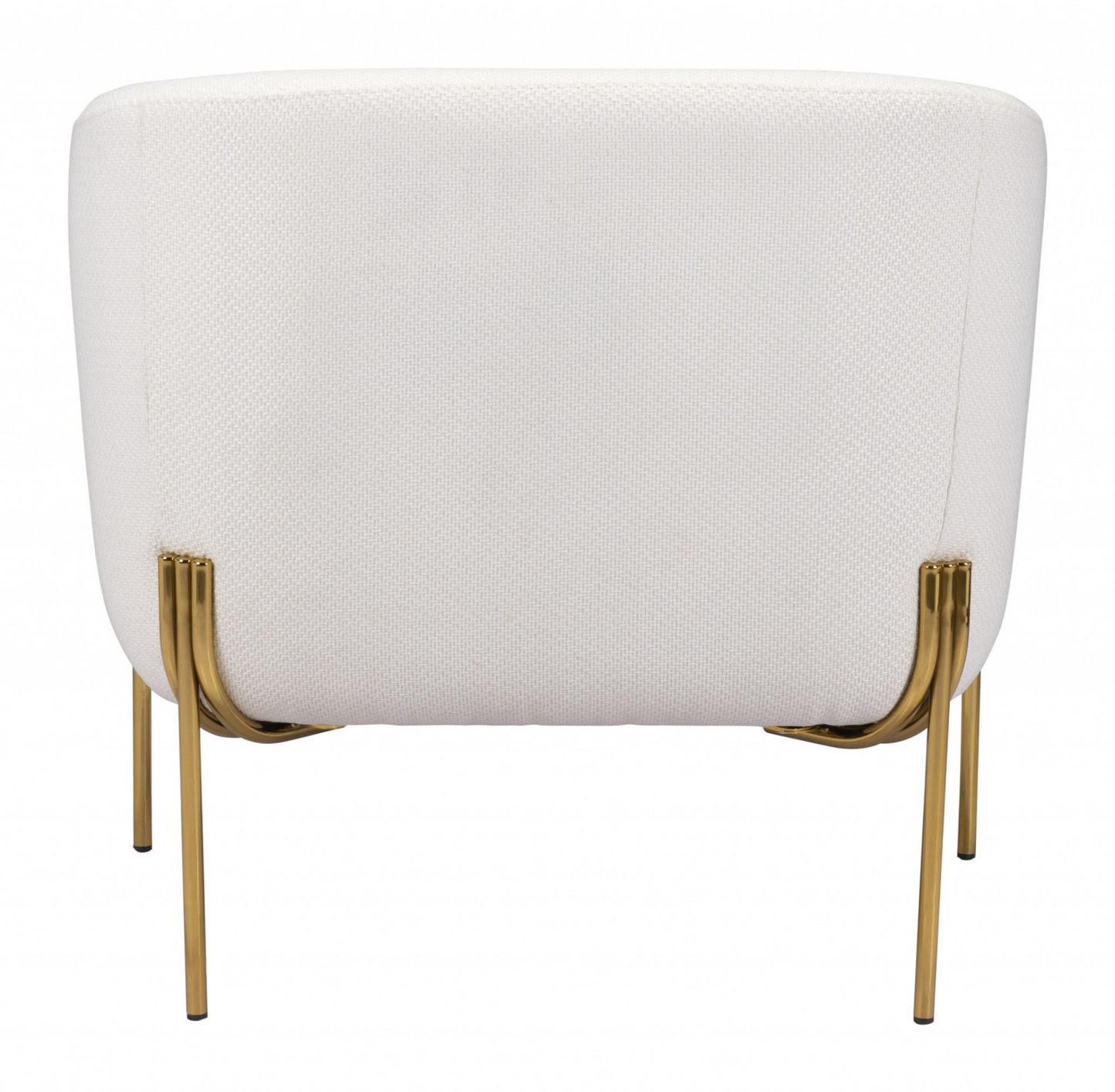 Hera Ivory and Gold Textural Upholstered Accent Armchair