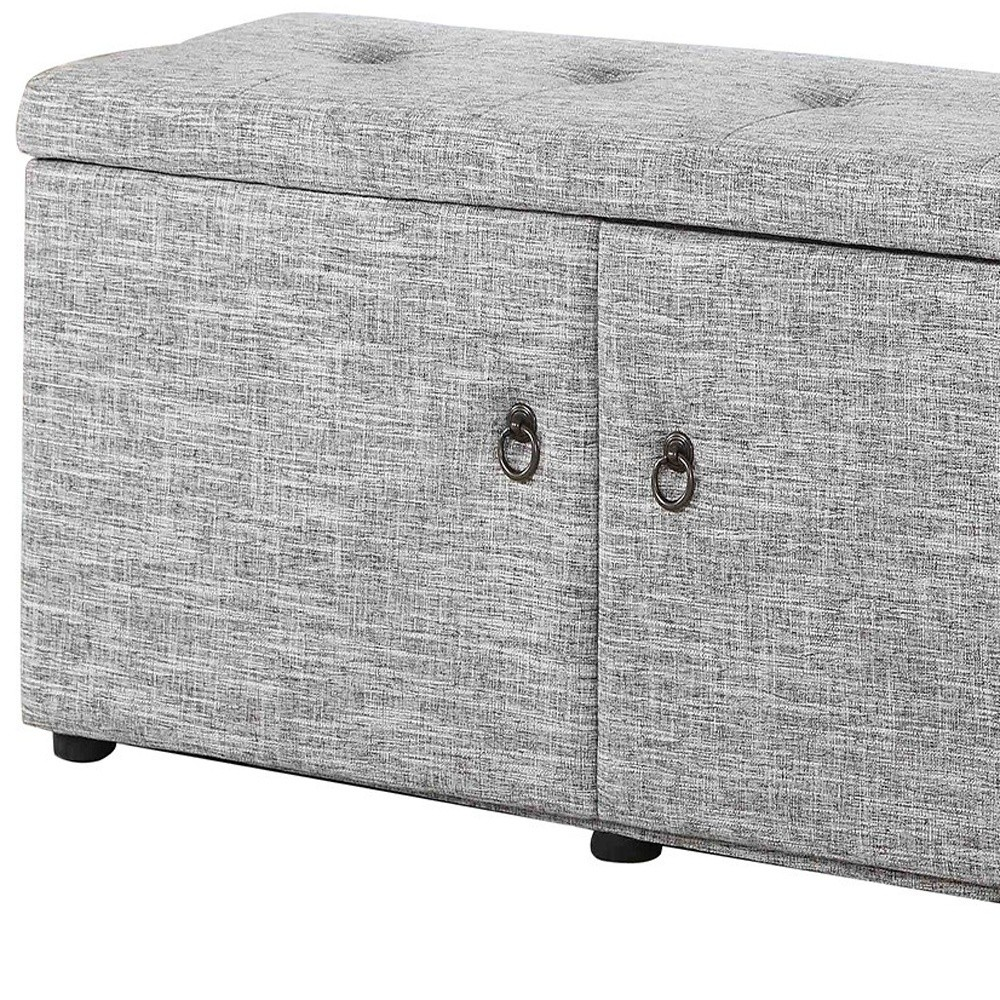 Brook Light Gray Storage Bench