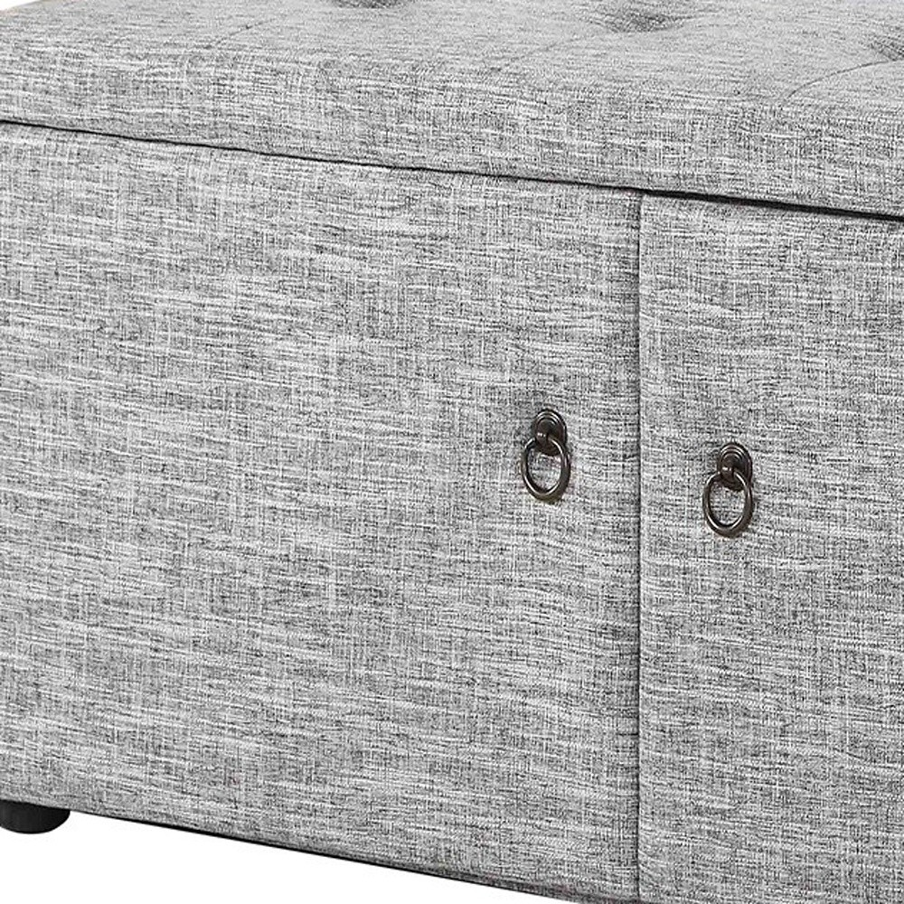 Brook Light Gray Storage Bench