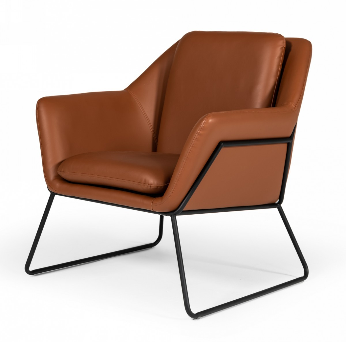 Arden Industrial Brown Eco Leather Chair