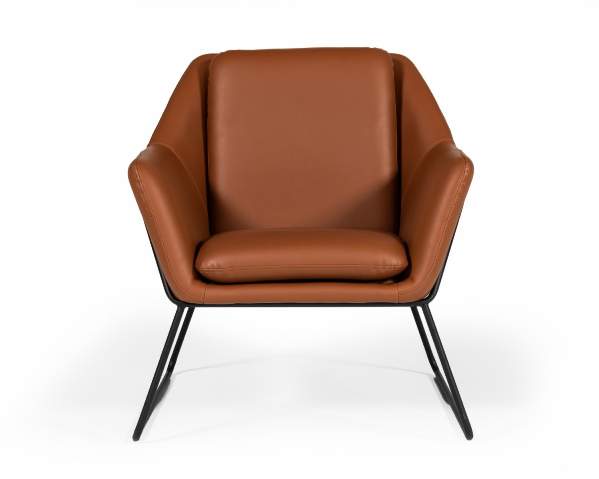 Arden Industrial Brown Eco Leather Chair