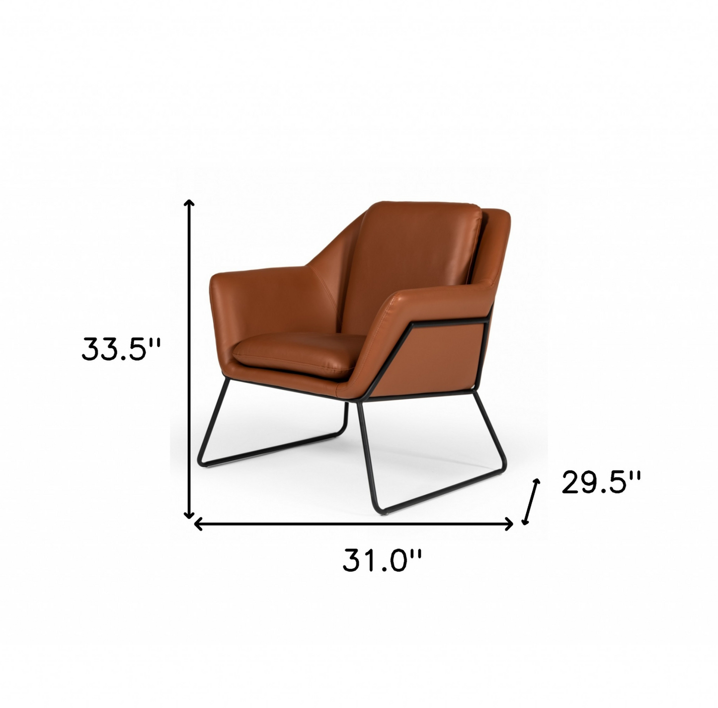 Arden Industrial Brown Eco Leather Chair