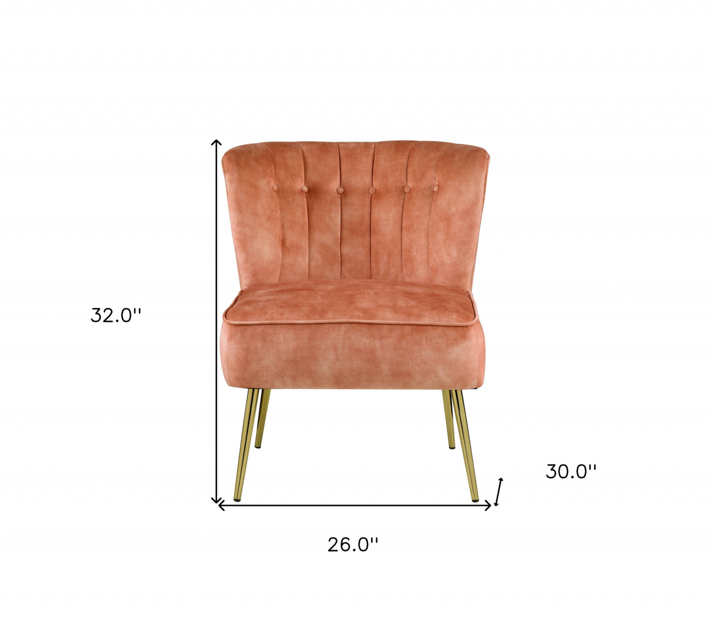 Maisie Burnt Orange Velvet Chair