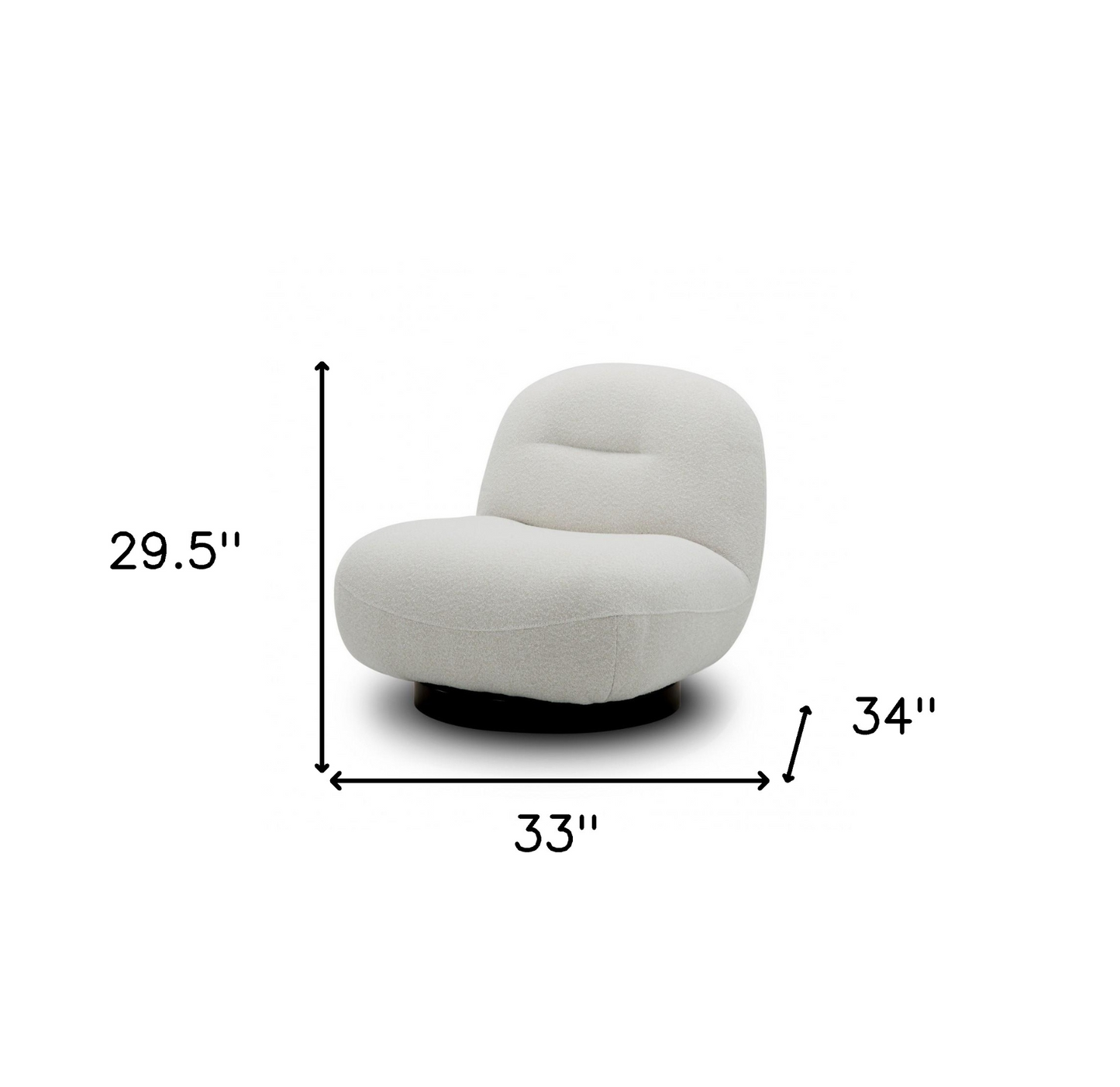 Claire Cream Swivel Lounge Chair