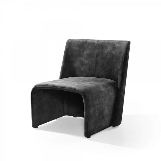 Tril Dark Grey Velvet Chair