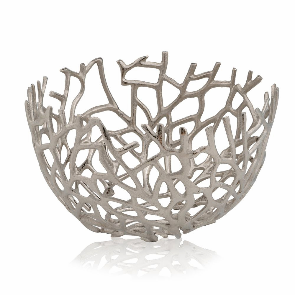 Silver Twigs Centerpiece Bowl