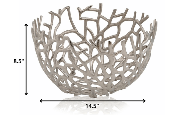 Silver Twigs Centerpiece Bowl