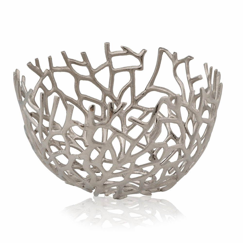 Silver Twigs Centerpiece Bowl