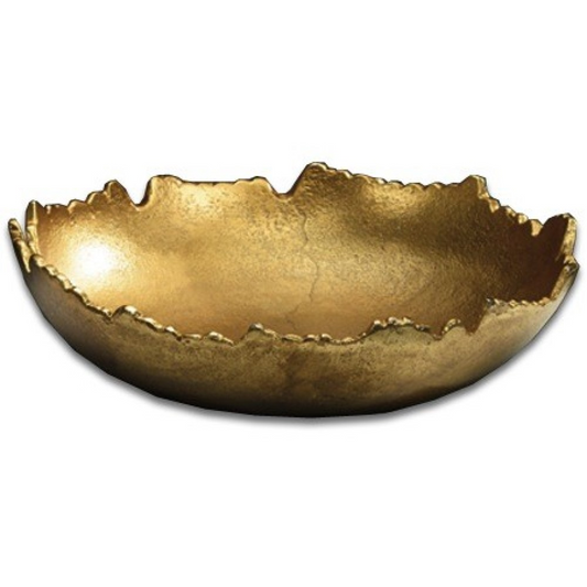 Phoebe Gold Abstract Serving Bowl