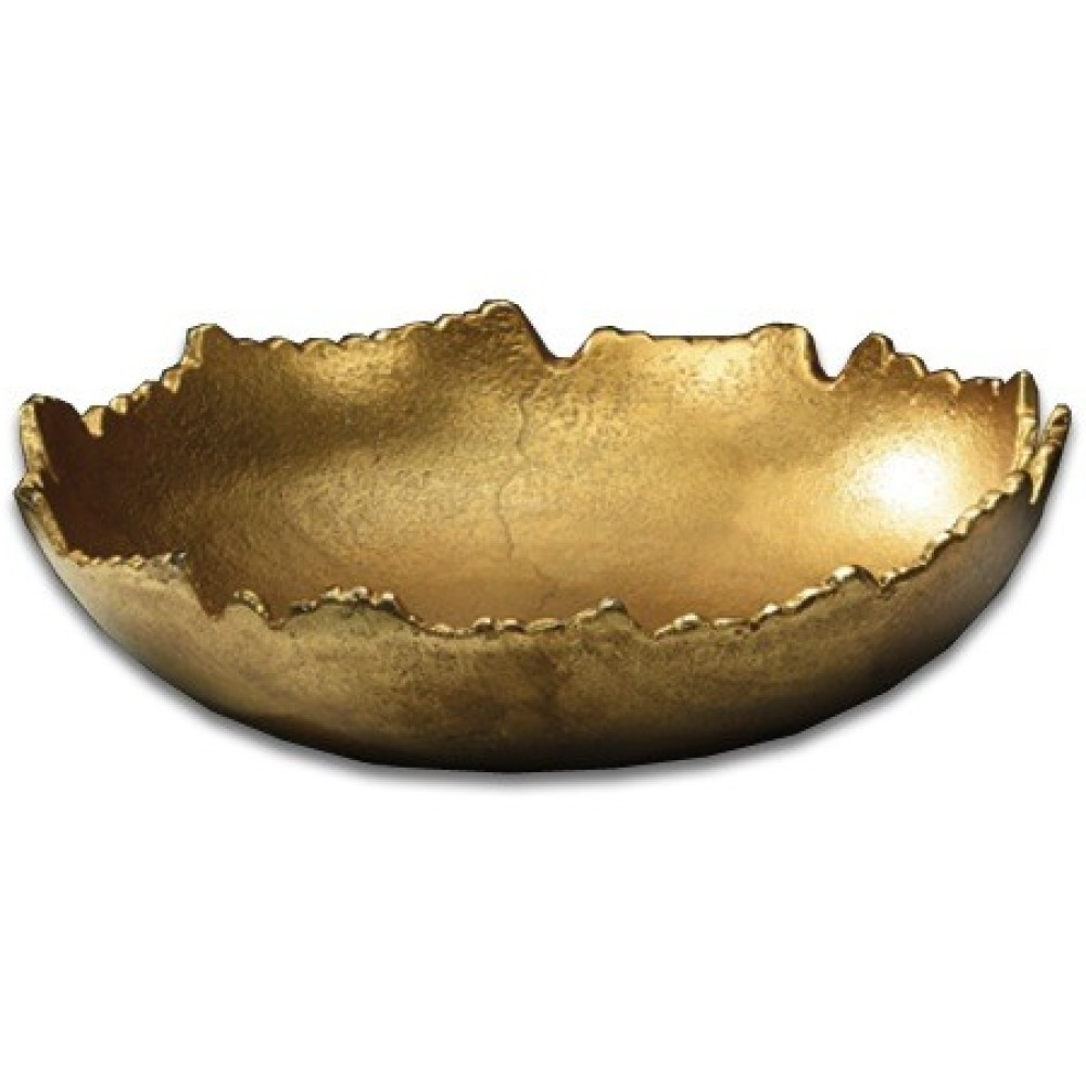 Phoebe Gold Abstract Serving Bowl