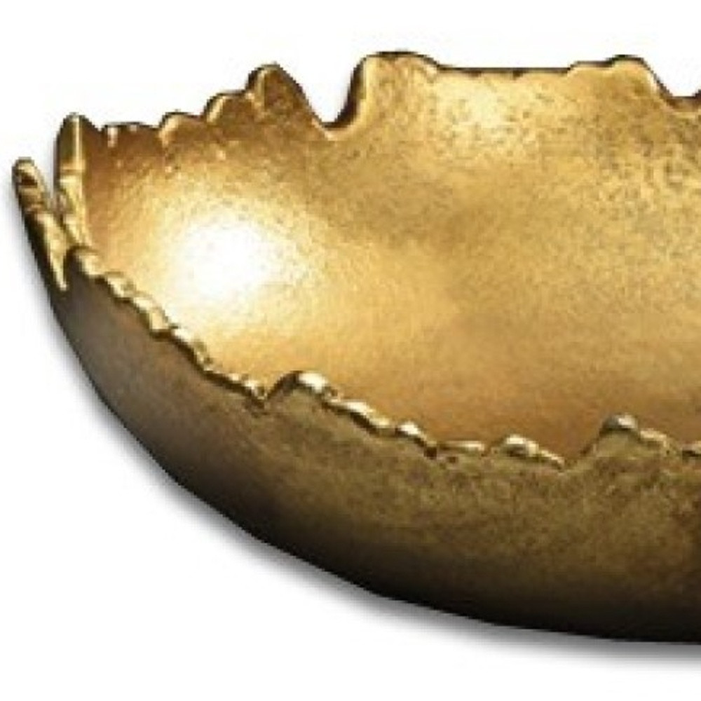 Phoebe Gold Abstract Serving Bowl