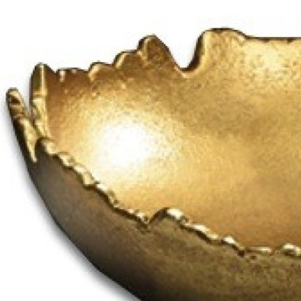 Phoebe Gold Abstract Serving Bowl