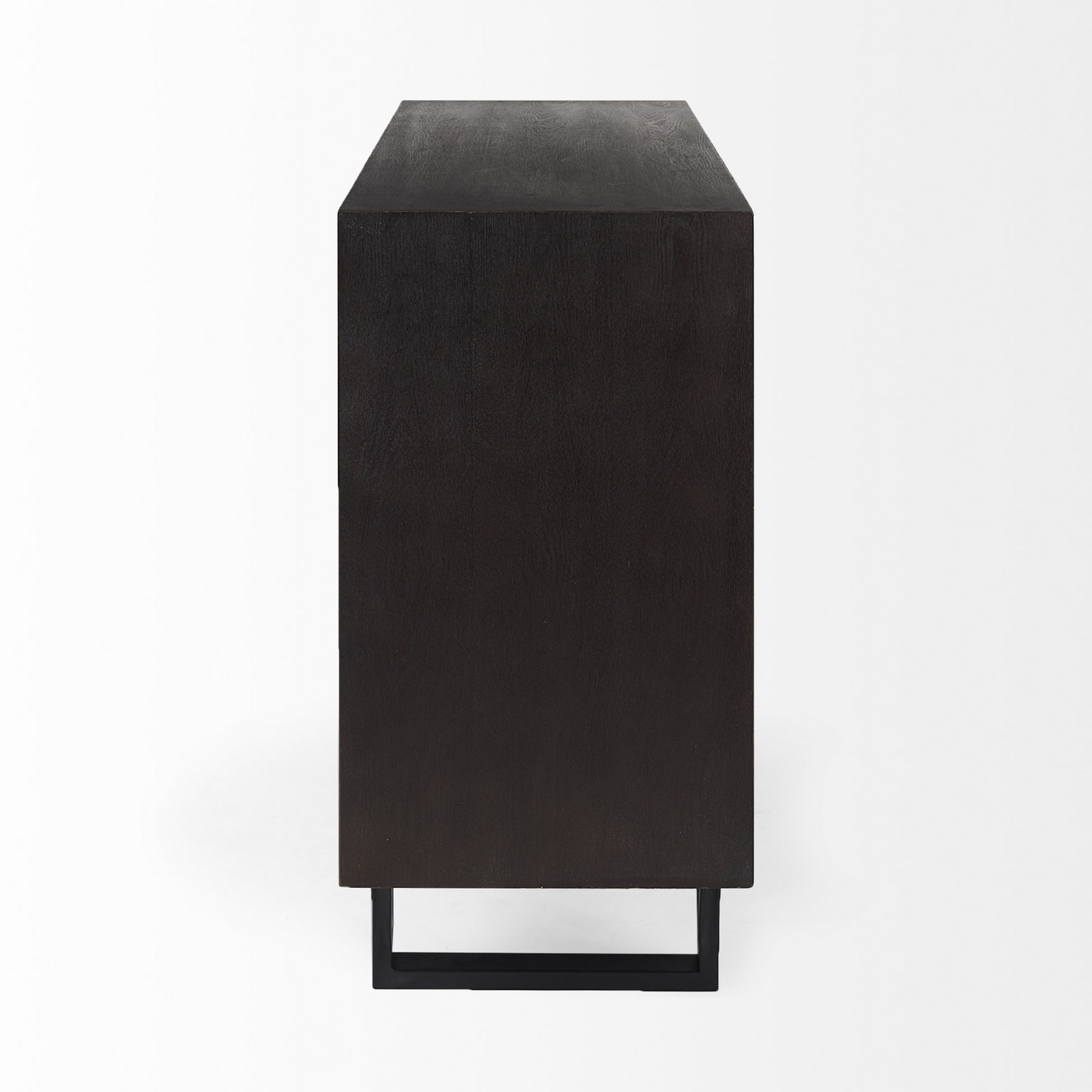 Keri Contemporary Dark Oval Accent Cabinet