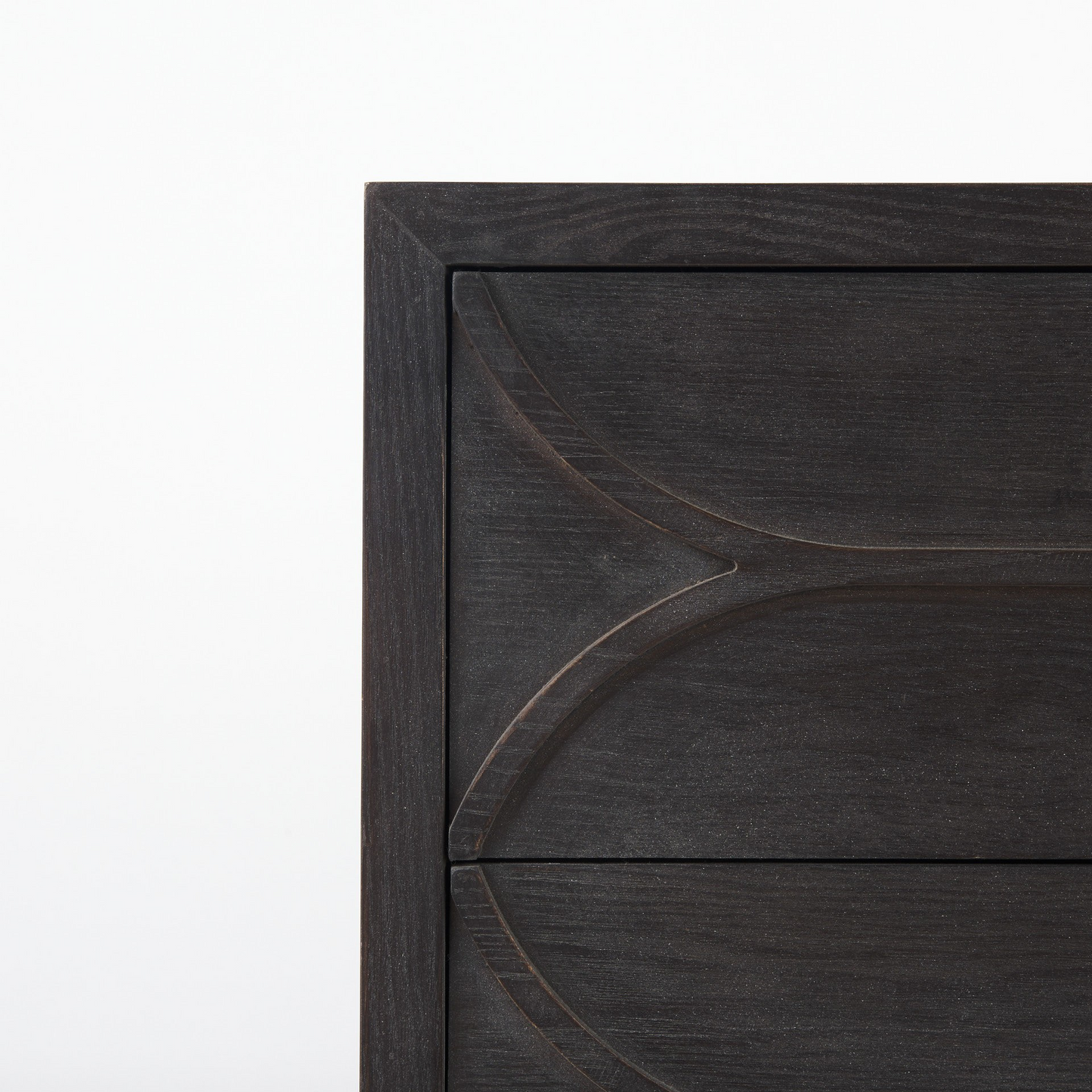 Keri Contemporary Dark Oval Accent Cabinet