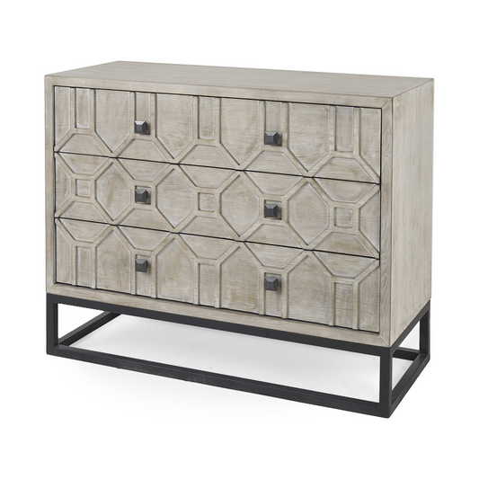 Mary Light Wash Diamond Accent Cabinet