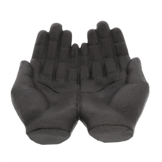 Sienn Black Cast Iron Two Hands Sculpture