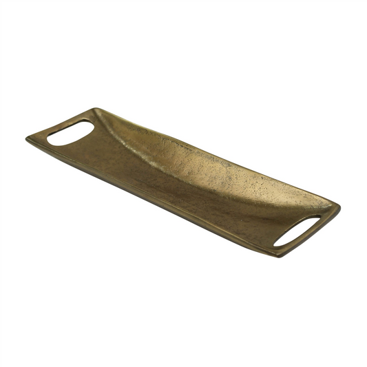 "Petite Gold Metal Boat Shaped Tray"