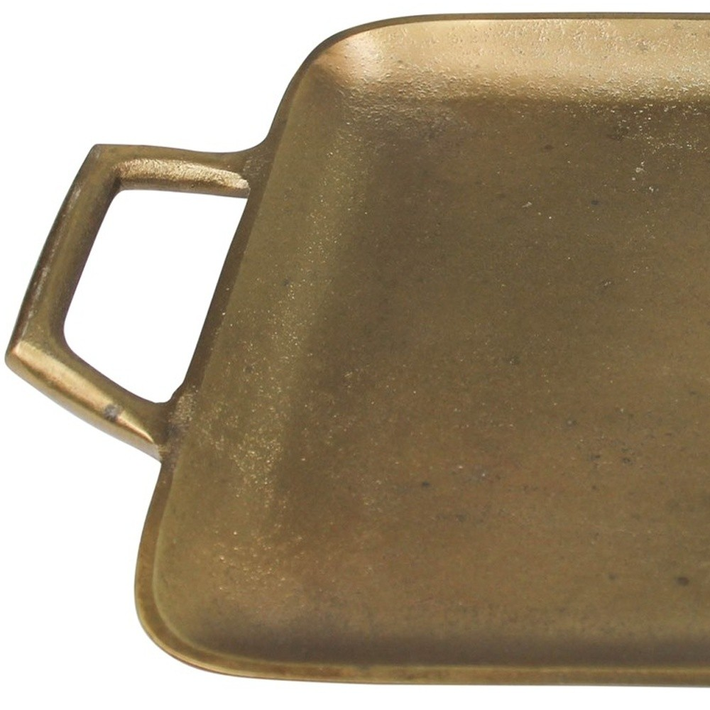 Sairose Petite Gold Metal Square Tray